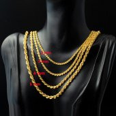 Burgu 14 Ayar Altın Zincir - 65 cm - 7