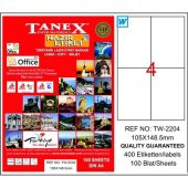 Tanex TW-2204 105x148,5 mm Laser Etiket 100 Ad. - 1