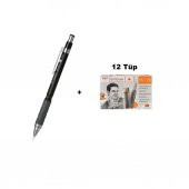 Tombow Uçlu Kalem Sh-300 Grip Siyah 0.5 mm + 12 Tüp Tombow 0.5mm 2B Min - 1
