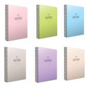 Gıpta Pastoral 60 Yp. A4 Spiralli Pp. Kapak Defter Seti Çizgili 6lı - 1
