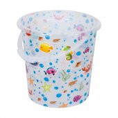 Beyaz Renkli Şeffaf Desenli Bebek Banyo Kovası 17 Lt - 1