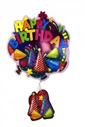 Happy Birthday Yazılı Asmalı 3D Doğum Günü Süsleme - 1
