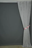 MİKRO MODEL GRİ RENK TEK KANAT Hazır dikilmiş Pileli Fon Perde 300*260 cm thumbnail 6
