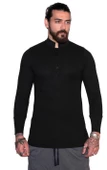 Capotrio Erkek Bohem Uzun Kol Polo Yaka T-Shirt - 1