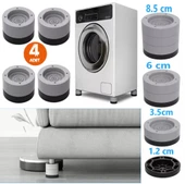 TİNEKE Beyaz eşya ayağı Çamaşır Makinesi Mobilya Titreşim Önleyici Kaydırmaz ve 6 cm yükseltici 4 lü set - 1