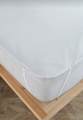 Tek  Kişilik   Sıvı  Geçirmez  Pamuklu   Yatak  Alezi  Yatak  Koruyucu  100 x 200  cm Beyaz  Renk - 2