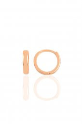 Gümüş rose 12 mm halka küpe - 1