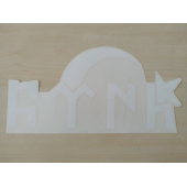 GÖKTÜRKÇE TÜRK STİCKER Beyaz 27x12,5cm TÜRK YAZISI - TÜRK ETİKETİ - TÜRK ÇIKARTMASI - 1