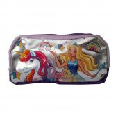 Lisanslı Barbie Kalemlik Çift Gözlü 1 Adet Barbi Kız Kalem Çantası 1 Adet - 1