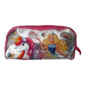 Lisanslı Barbie Kalemlik Çift Gözlü 1 Adet Barbi Kız Kalem Çantası 1 Adet - 1