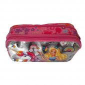 Lisanslı Barbie Kalemlik Çift Gözlü 1 Adet Barbi Kız Kalem Çantası 1 Adet - 2