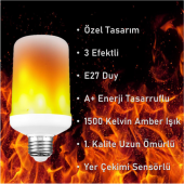 Horoz Alev Led Ampul, E27 Duy'lu Ateş Efektli Led Alevli Lamba - 2