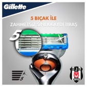 Gillette Fusion 5 Proglide Tıraş Makinesi + 4'lü Yedek Başlık Beşiktaş Özel Seri - 3