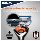 Gillette Fusion 5 Proglide Tıraş Makinesi + 4'lü Yedek Başlık Beşiktaş Özel Seri - 4