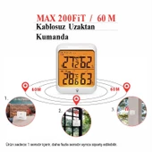 Cosmostech Thermo TP-63C Wifi İç ve Dış Mekan Dijital Isı ve Nem Ölçer - 3