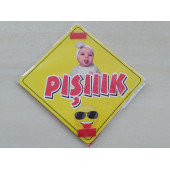 CAM İÇİ SARI DEKOR PLAKA KARE PIŞIIIK (11x11cm) YAPIŞTIRMALI (Dekor Levha) SARI PLAKA - 1