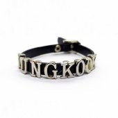 Siyah Jungkook Bts Army Suni Deri 21 cm Ayarlanabilir Bileklik - 1
