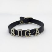 Siyah Suga Bts Army Suni Deri 21 cm Ayarlanabilir Bileklik - 1