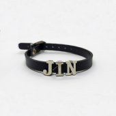 Siyah Jin Bts Army Suni Deri 21 cm Ayarlanabilir Bileklik - 1