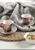 Gift Kahve Fincan Takımı 2 Kişilik El Yapımı Türk Kahvesi Expresso Fincanı Seti - 7