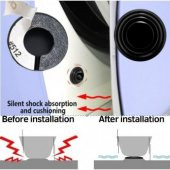 10 Adet Araba Kapı Ses ve Gürültü Önleyici Conta Kaput Bagaj Darbe Emici Ses Yalıtım Izolasyon Pedi - 2