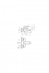 VitrA A42324 X-line Banyo Bataryası Krom - 3