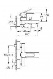 Artema A41937 Flo S Krom Banyo Bataryası - 2