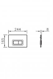 VitrA Loop R 740-0680 Kumanda Paneli, Parlak Krom - 3