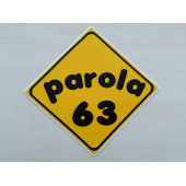 PLAKA 63 STİCKER SARI 11x11cm ŞANLIURFA PLAKA STİCKER, PAROLA 63 PLAKA ETİKETİ, 63 PLAKA ÇIKARTMASI - 1