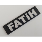 FATİH yazısı PLASTİK 10cm (SPORT YAZI) ÇAMURLUK BAGAJ TORPİDO YAZISI - 1