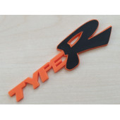 TYPER ARMASI KABARTMA SPORT ARMA TURUNCU 10x2cm (TYPER LOGOSU) TYPER YAZISI - 1