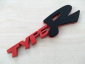 TYPER ARMASI KABARTMA SPORT ARMA KIRMIZI 10x2cm (TYPER LOGOSU) TYPER YAZISI thumbnail 1