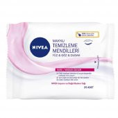 Nivea 3Ü 1 Arada Makyaj Temizleme Mendili Kuru Hassas Cilt 25 Adet - 1