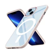 Apple iPhone 13 Kılıf Wireless Şarj Özellikli Krom Magsafe Kılıf thumbnail 1