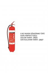 6 Kg Tozlu Yangın Söndürme Tüpü - 4 Yıl Garantili Ruhsata Uygun 2023 - 2027 - 2