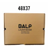 48x37cm Ebatında 10 Adet Üretim Fazlası Yazılı Karton Kutu - 1