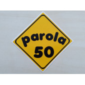 PLAKA 50 STİCKER SARI 11x11cm NEVŞEHİR PLAKA STİCKER, PAROLA 50 PLAKA ETİKETİ, 50 PLAKA ÇIKARTMASI - 1