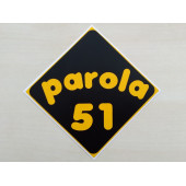 PLAKA 51 STİCKER SİYAH 11x11cm NİĞDE PLAKA STİCKER, PAROLA 51 PLAKA ETİKETİ, 51 PLAKA ÇIKARTMASI - 1