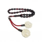 Beyzi Model Kazaz Püsküllü 7-11mm Ateş-Sıkma Kehribar Tesbih thumbnail 1