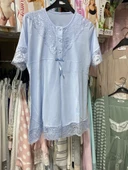 Nehirsel  3022 Mavi Hamile Lohusa 3 Lü Pijama Sabahlık Tk - 6