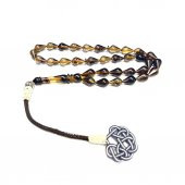 Damla Model Kazaz Püsküllü 7-11mm Ateş-Sıkma Kehribar Tesbih thumbnail 1