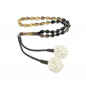 Damla Model Kazaz Püsküllü 7-11mm Ateş-Sıkma Kehribar Tesbih thumbnail 2