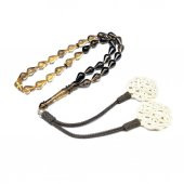 Damla Model Kazaz Püsküllü 7-11mm Ateş-Sıkma Kehribar Tesbih thumbnail 3