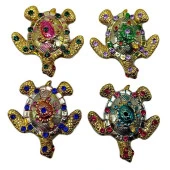 Kaplumbağa Magnet Dört Renk Kristal Taşlı Dörtlü Set thumbnail 5