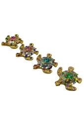 Kaplumbağa Magnet Dört Renk Kristal Taşlı Dörtlü Set thumbnail 8