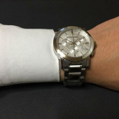 Burberry The City BU9750 Gümüş Ton Paslanmaz Çelik Unisex Saat 38 mm - 5