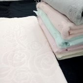 ETAMİN İŞLEME KADİFE SOFT HAVLU SETİ 6 ADET 50 X 90 CM - 1
