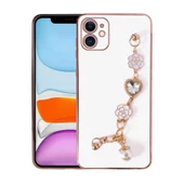 Vendas iPhone 11 Takı Serisi El Tutamaçlı Kamera Korumalı Fashion Taşlı Silikon Kılıf - 2