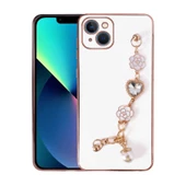 Vendas iPhone 13 Takı Serisi El Tutamaçlı Kamera Korumalı Fashion Taşlı Silikon Kılıf - 2