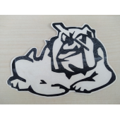 KIZGIN KÖPEK STİCKER 14x9,5cm PİTBUL KÖPEK STİCKER, KIZGIN KÖPEK ETİKETİ, KIZGIN KÖPEK ÇIKARTMASI - 1